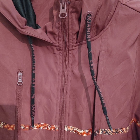 Puma x Les Benjamins Mens Windbreaker SZ.L Burgundy - Picture 5 of 11